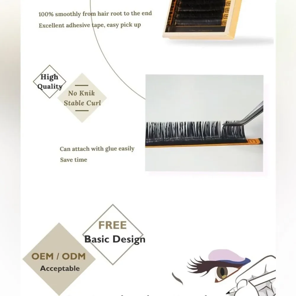 Macy Korea Eyelash Extensions SG Feather Lash (Set of 3) C/ 0.07 X7,8,9 mm
